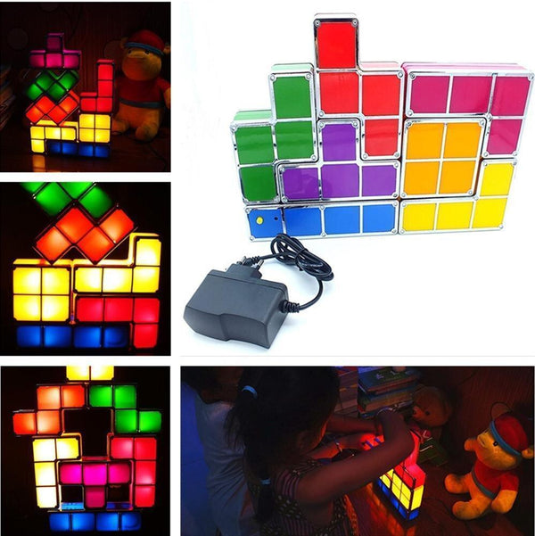 Creative LED Tetris Stackable Desk Lamp/Night Light