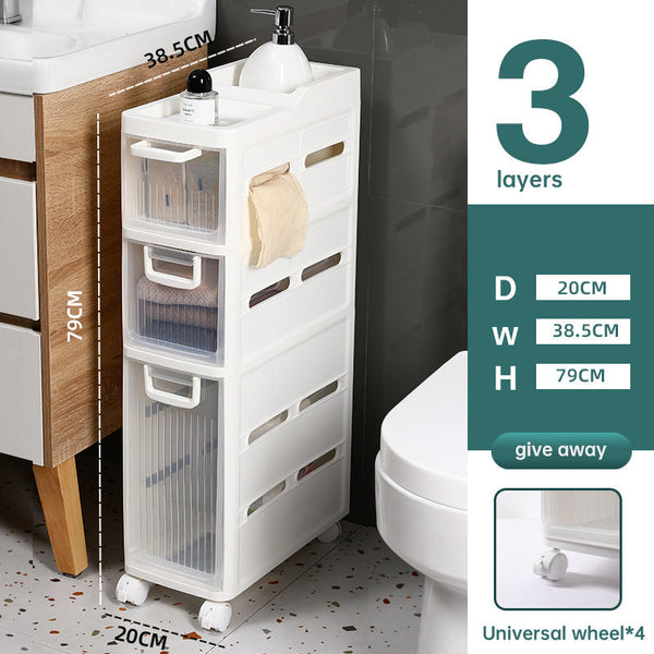 No-installation toilet storage rack slotted toilet storage cabinet