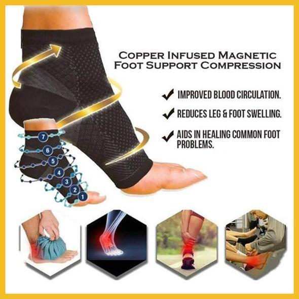 Copper Infused Magnetic Foot Support Compression Socks