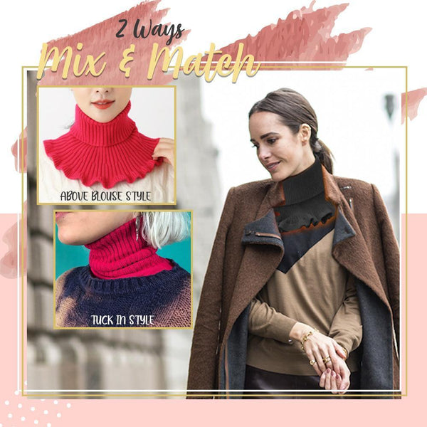 Stylish Turtleneck Dickey Collar