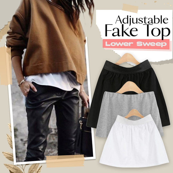 👗Fashion Hack👗 Adjustable Layering Fake Top Lower Sweep