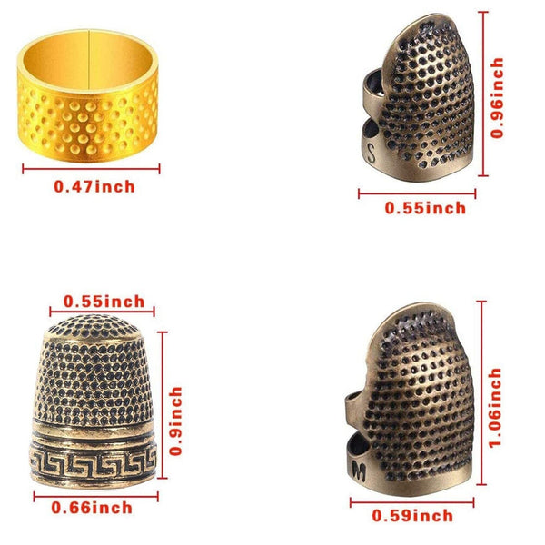 Copper Sewing Thimble Set