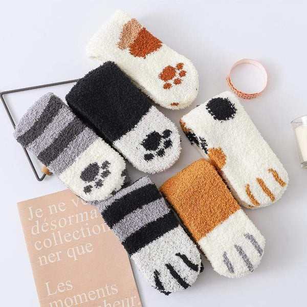 Cat Claws Cute Thick Warm Sleep Floor Socks