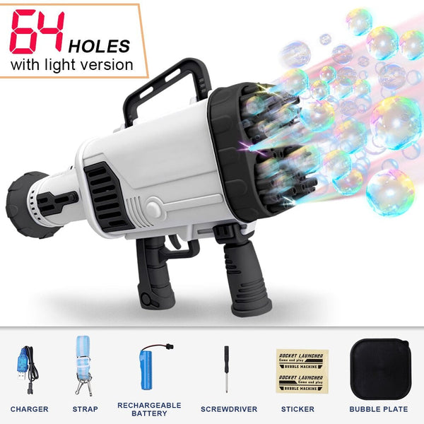 64-Holes Gatling Bubble Guns For Kids