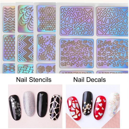 Hollow Nail Stencil Stickers