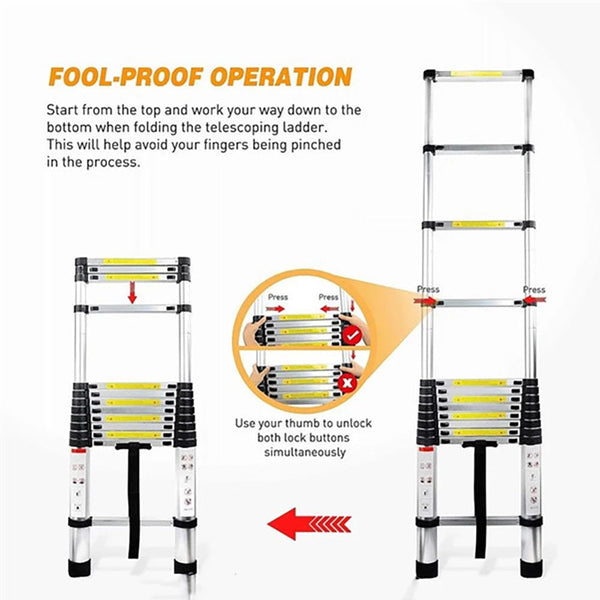 LJ08-1.4m Thickened Multifunctional Aluminum Ladder