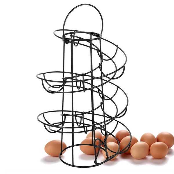 Egg Skelter Deluxe Spiraling Dispenser Rack Basket Storage