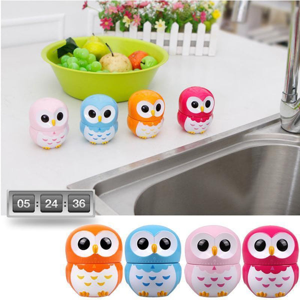 Cute Owl Cartoon Kitchen Timers Cooking Mechanical