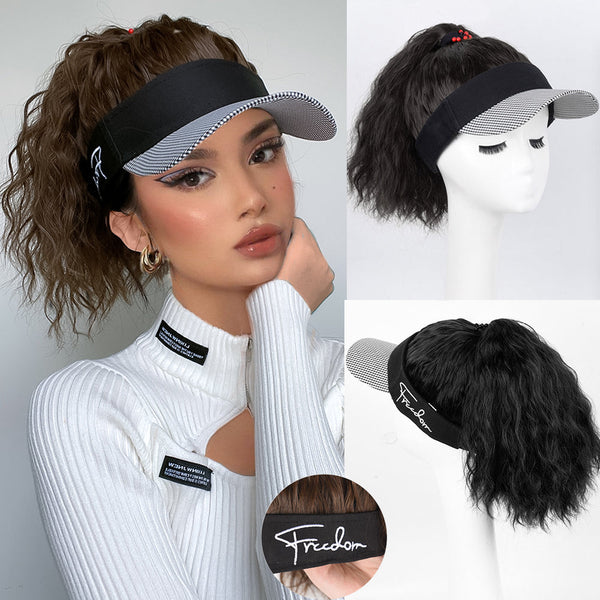 Women Artificial Hair Summer Baseball Cap