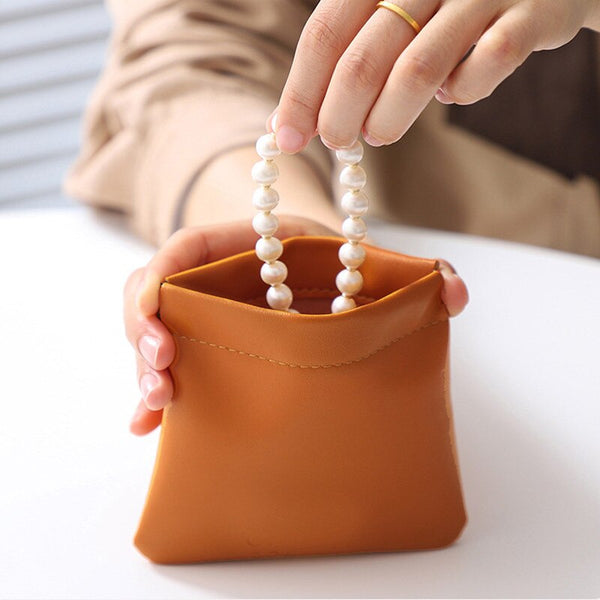 Mini Organizer Bag Women Simple PU Leather