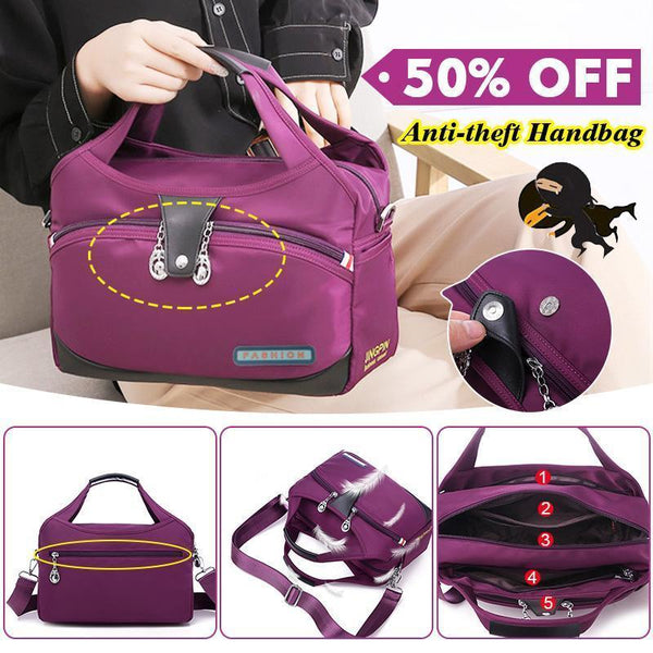 Women‘s Fashion Waterproof Nylon Bag Anti-theft Multifunctional Handbag