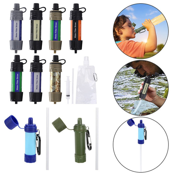 Outdoor Water Filter with Straw