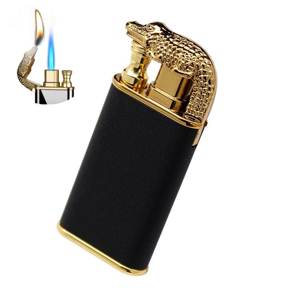 Alligator Dual Flame Metal Cigar Lighter