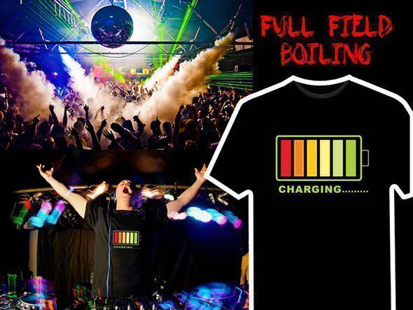 LED lights voice-activated music flash T-shirt