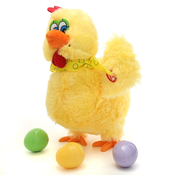 Funny Chicken Laying Egg Singing Dancing Plush Toy