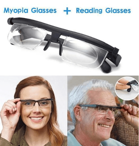 Adjustable Focus Eyeglasses -3 to +6 Diopters