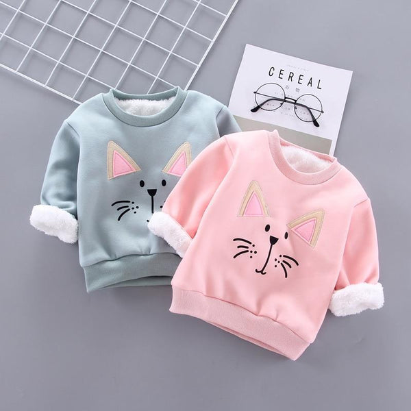 Winter Padded Pullovers Clothing Toddler Sweatshirts  1 2 3 4 Years