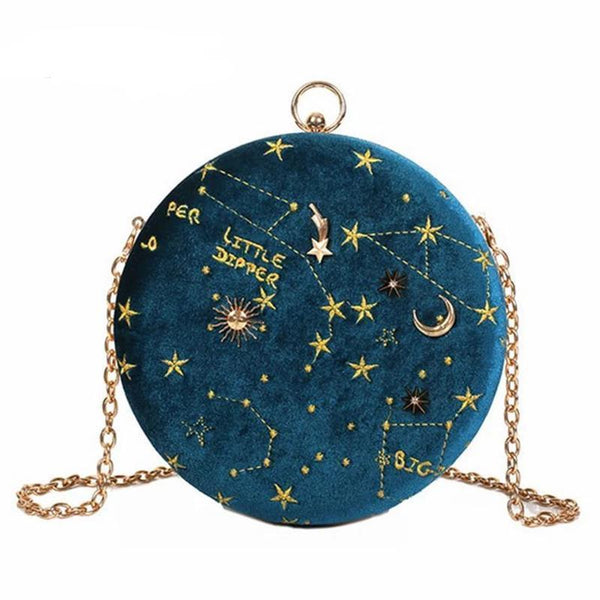 CIRCULAR CONSTELLATION CLUTCH