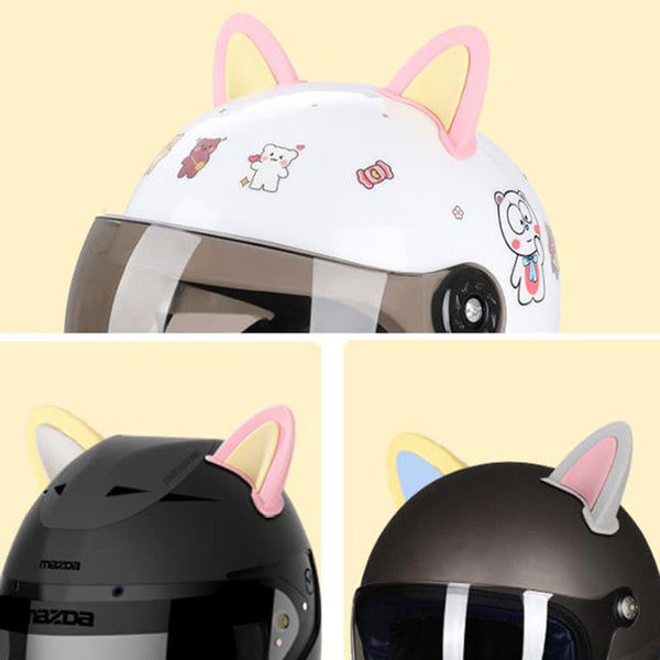 2Pcs/set Motorcycle Helmet Cat Ears