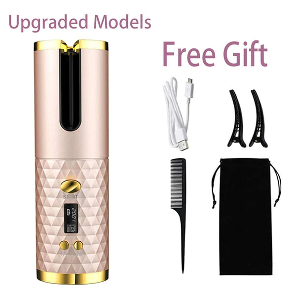 Auto USB Rotate Ceramic Hair Curler