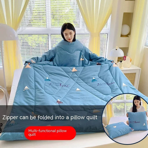 CozyComfort Sleeved Quilt Pillow