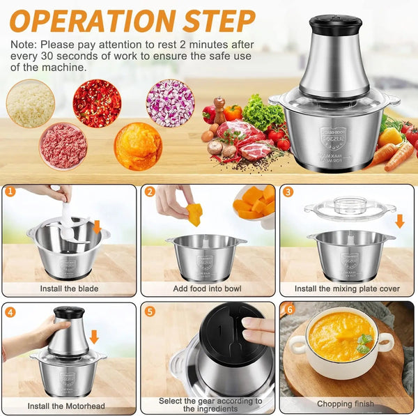 Stainless Steel Electric Meat Grinder