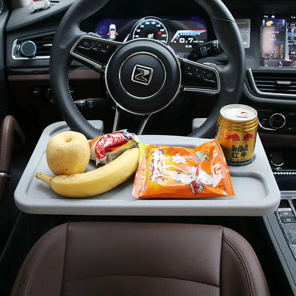 DriveDesk: Car Steering Wheel Tray & Laptop Stand