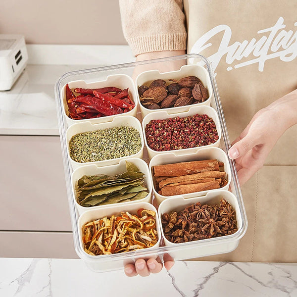 Portable 8-Compartment Snack Platter Box