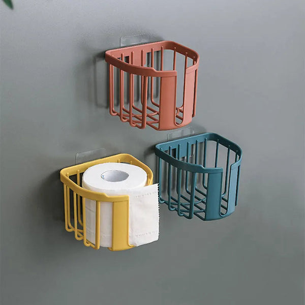 Dual Tier Punch-Free Toilet Paper Shelf