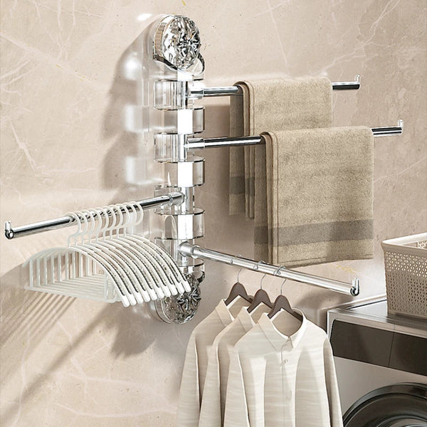 Multi-Rod Suction Towel Bar & Shelf