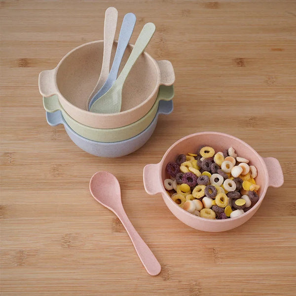 Children's Wheat Bowl & Spoon Set