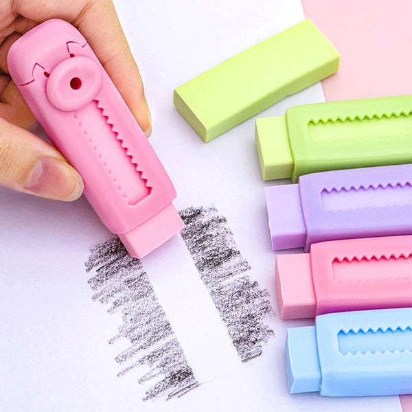 Macaron Push-Pull Pencil Eraser