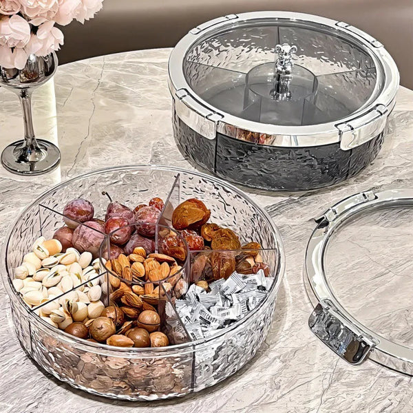 Elegant Oasis Food Storage Tray with Cover