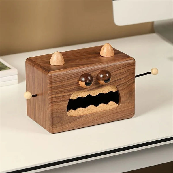 Little Monster Walnut Tissue Box