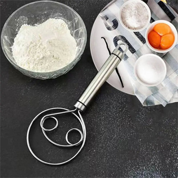 Stainless Steel Double Ring Danish Dough Whisk