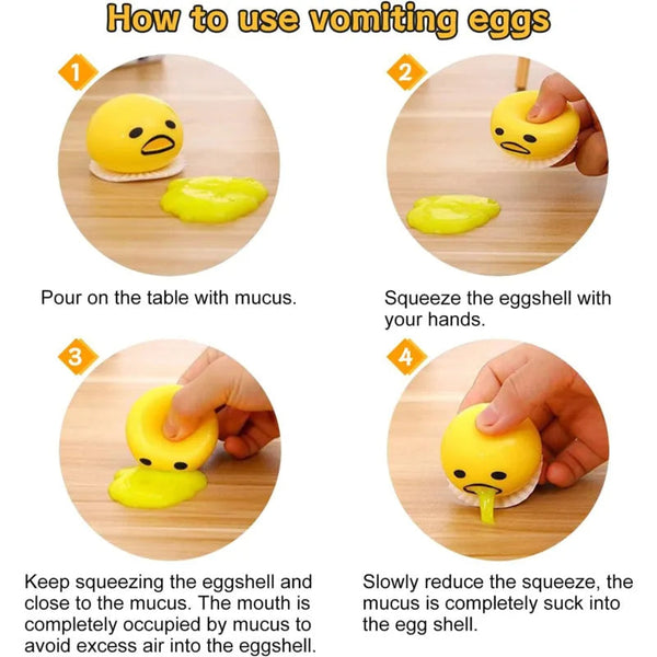 Squishy Egg Yolk Stress Reliever Toy