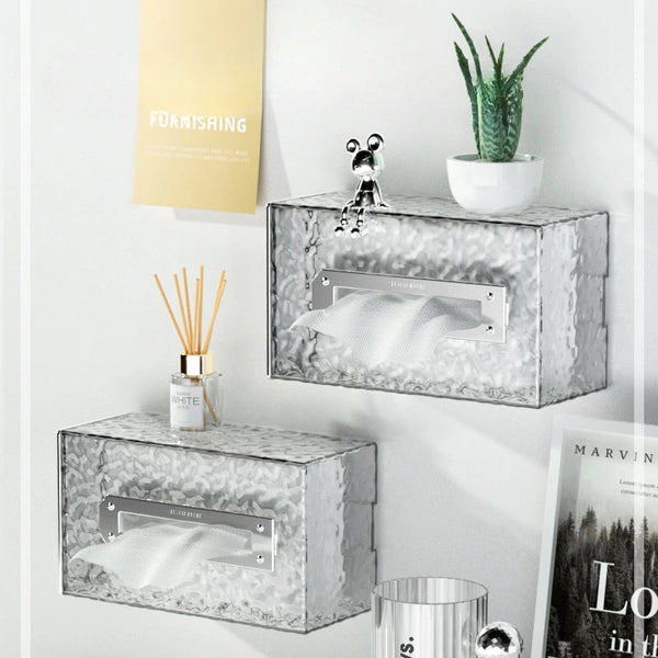 Wall-Mounted Washcloth Tissue Box Organizer