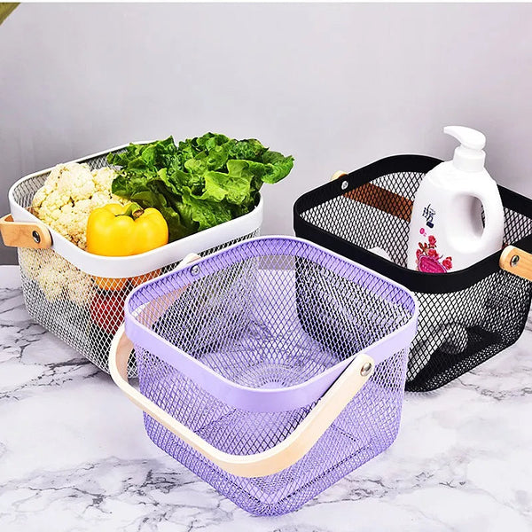 Nordic Iron Hand-Held Storage Basket