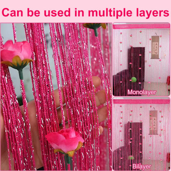 Floral Beauty Salon Curtain Partition