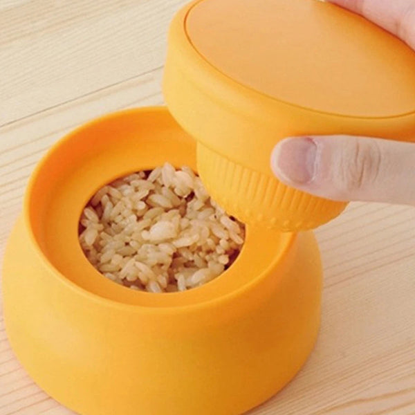 Orange Round Rice Ball Mold Set