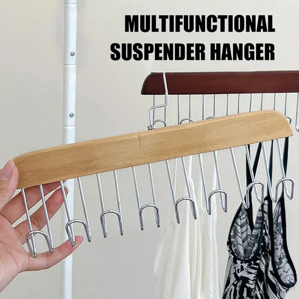 Wooden Wardrobe Wonder: 8-Hook Bra Hanger