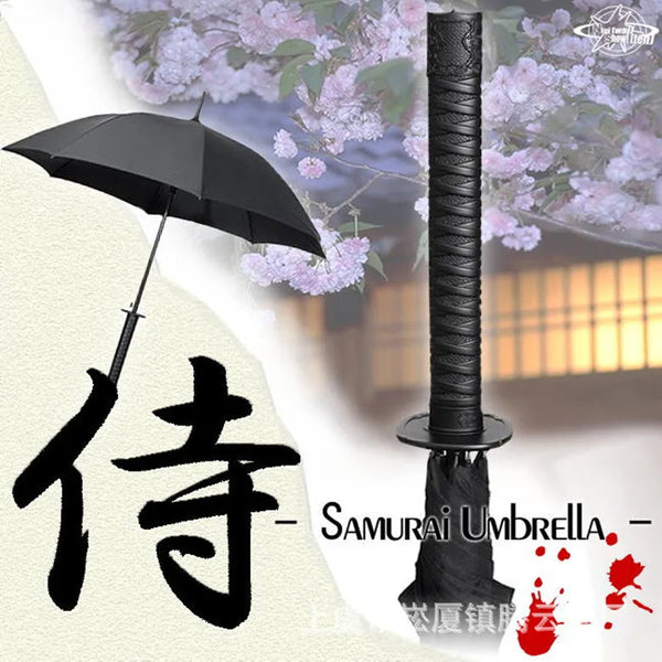 Custom Samurai 23-Inch Automatic Umbrella – Yellow