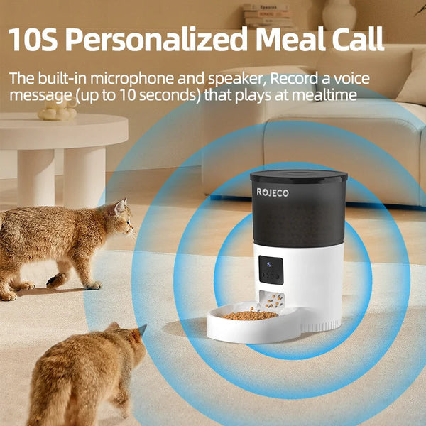 ROJECO Smart Cat Feeder with Camera & Remote