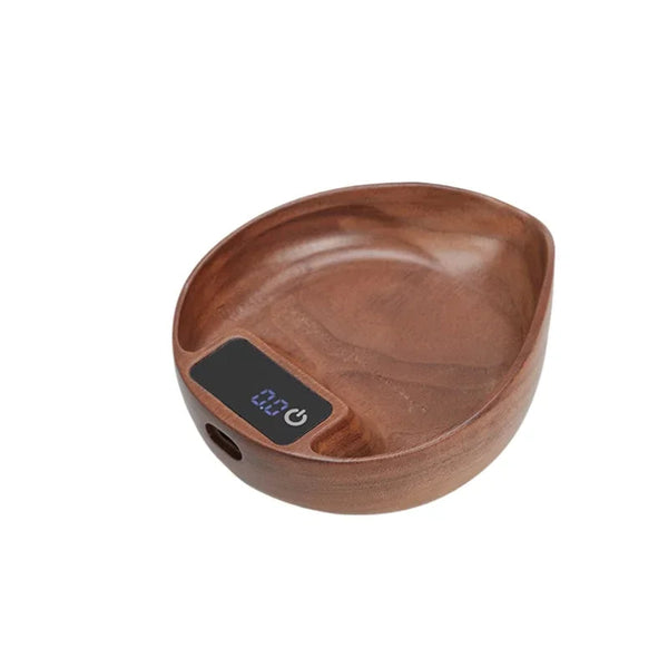 Black Walnut Coffee Electronic Scale with Bean Tray