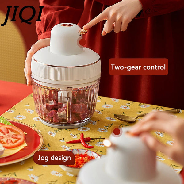 JIQI 2-Gear Electric Meat Mincer & Spice Grinder